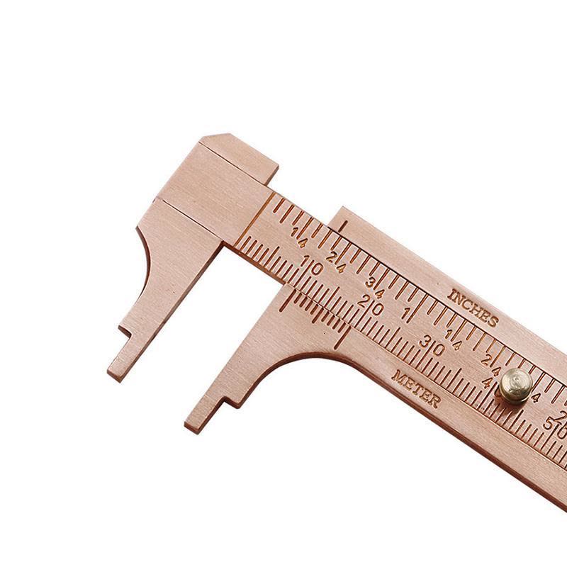 家柏飾(CORATED)銅卡尺 便捷式迷你游標尺 古玩量具 文玩測量尺子 復(fù)古銅卡尺