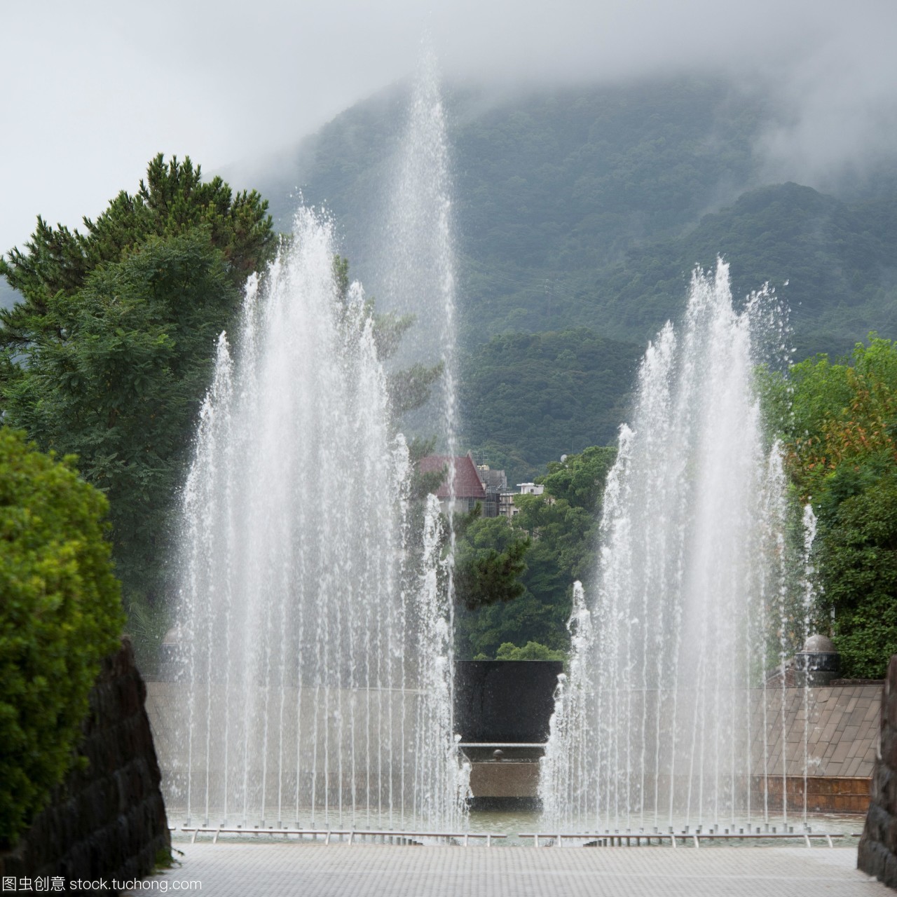 日本長崎和平公園的和平噴泉